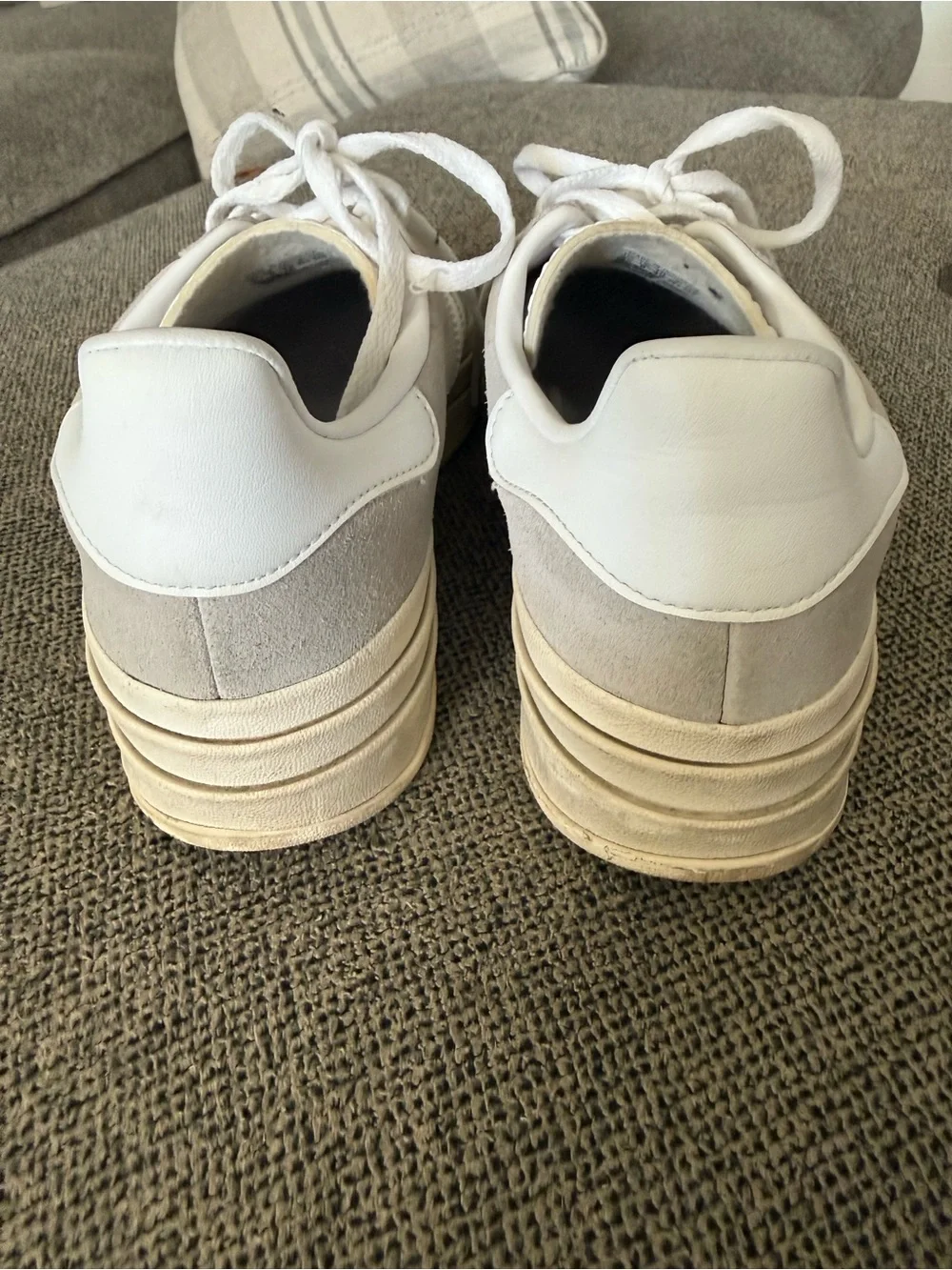 adidas Gazelle Women’s Suede Sneakers in Off-White and White